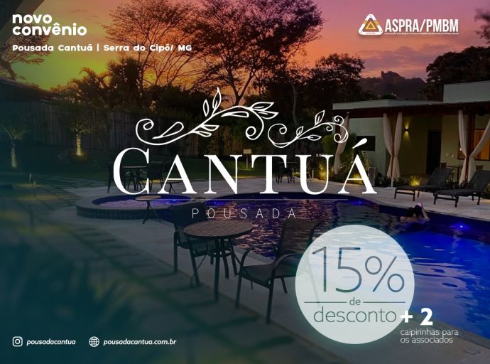Nova parceria: sócios ASPRA têm 15% de desconto na Pousada Cantuá (Serra do Cipó)